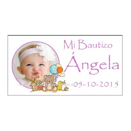 Etiquetas personalizadas para la Comunión de Ángela